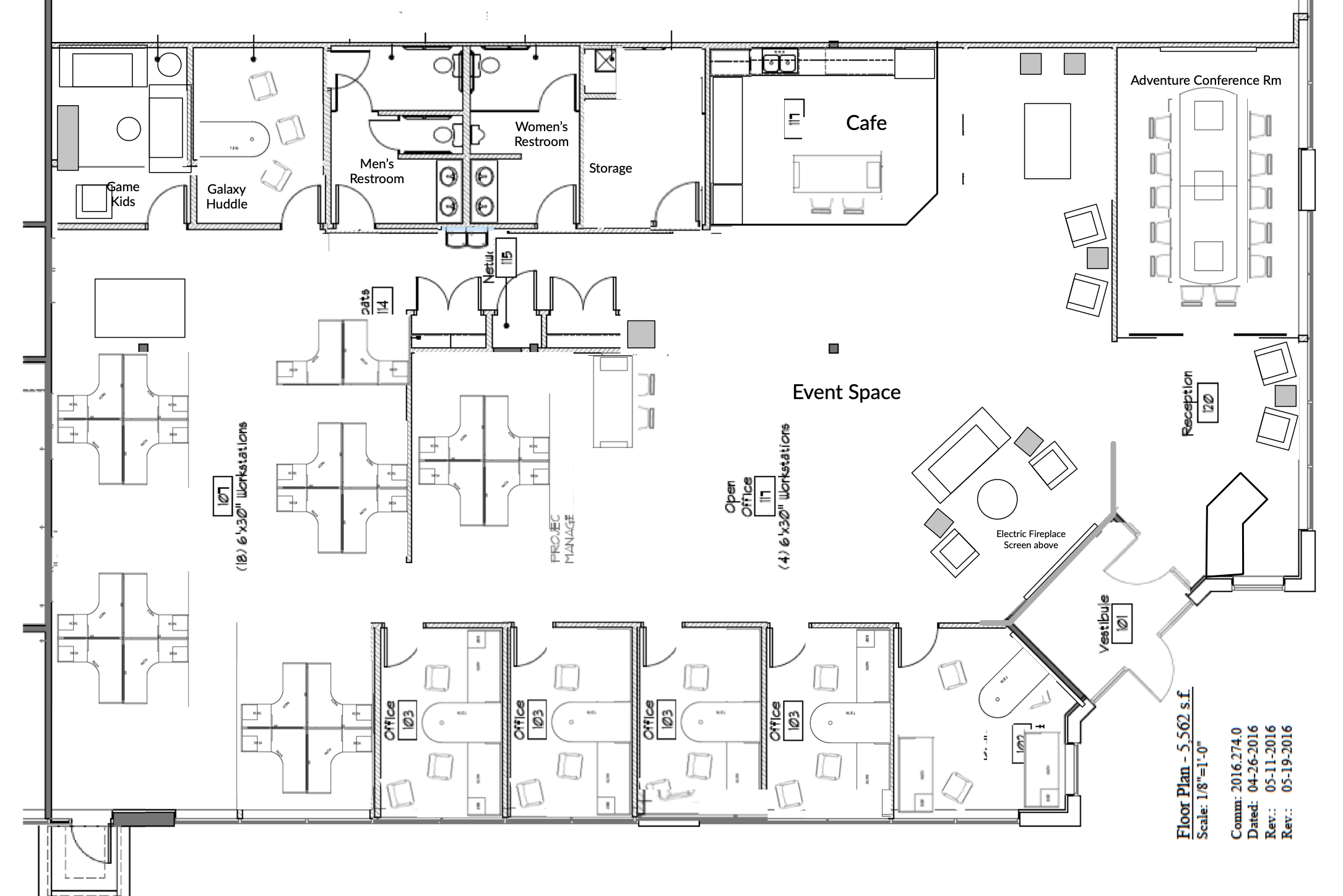 LuminFire Office Floor Plan Landscape